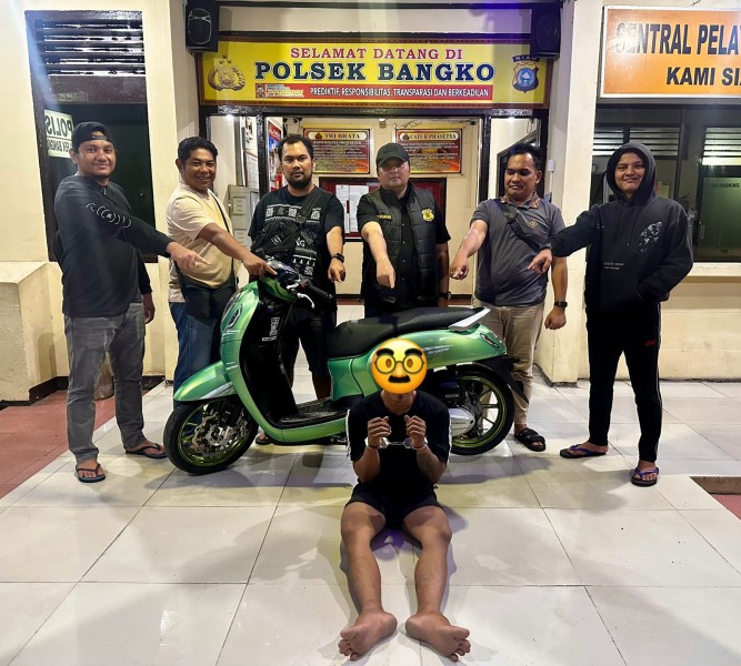 Polsek Bangko Tangkap Pelaku Curanmor Scoopy