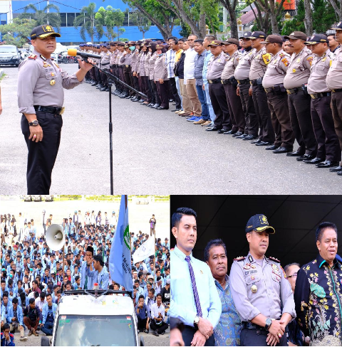 Diback Up Polda Riau, Polresta Pekanbaru Laksanakan Pengamanan Unjuk Rasa BEM UNRI Dengan Humanis