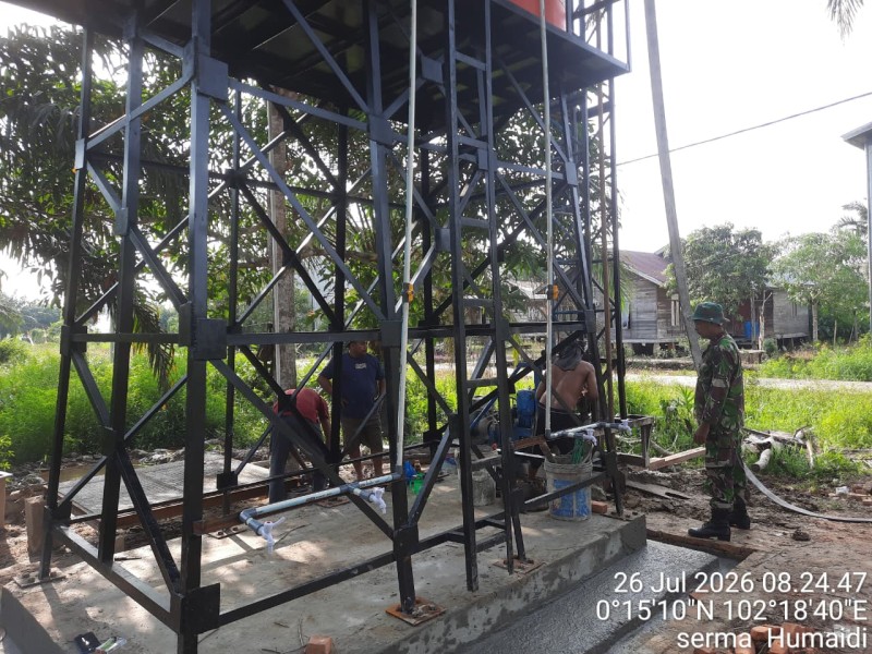 Air Bersih Sebentar lagi Hadir, Satgas TMMD Ke-129 Kodim 0313/KPR Mulai Pengeboran Sumur Bor di Pangkalan Terap