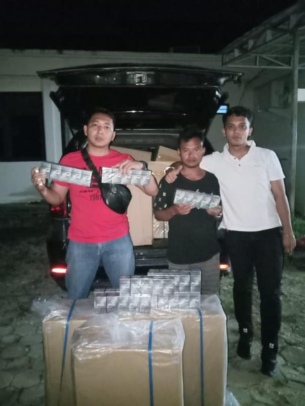 Sat Reskrim Polres Pelalawan Kembali Berhasil Mengamankan Rokok Tanpa Cukai Selundupan