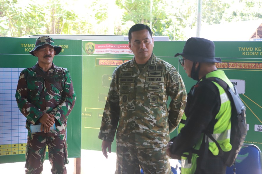 Kunjungi Posko, Dansatgas TMMD ke-129 Kodim 0102/Pidie: Posko Sebagai Pusat Kendali Kegiatan