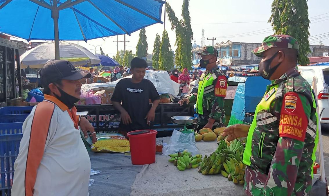 Serda Sahidin Jaring 4 Warga Tidak Gunakan Masker di Pasar Tuah Serumpun