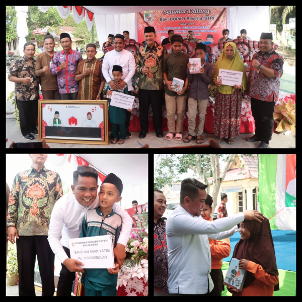 Selain Sosialisasi Kebijakan Daerah di Ukui, Bupati Zukri Juga Serahkan Santunan Untuk Anak Yatim