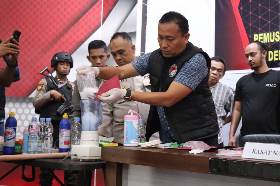 Polres Rohil Musnahkan Barang Bukti Sabu 1,6 Kg Dari 8 Tersangka