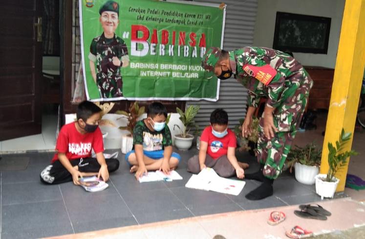 Sertu Abdon Sebut, Belajar Daring Untuk Siswa Terdampak Covid-19