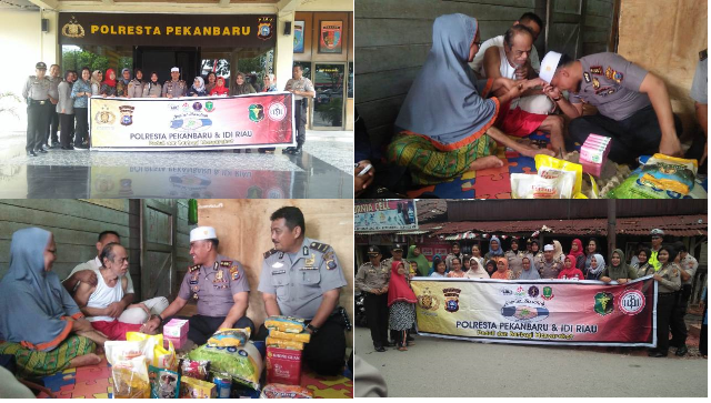 Tim Jum'at Barokah Polresta Pekanbaru Sambangi Warga Kampung Dalam