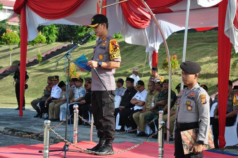 Polres Pelalawan Laksanakan Apel Gelar Pasukan Operasi Ketupat Muara Takus 2019