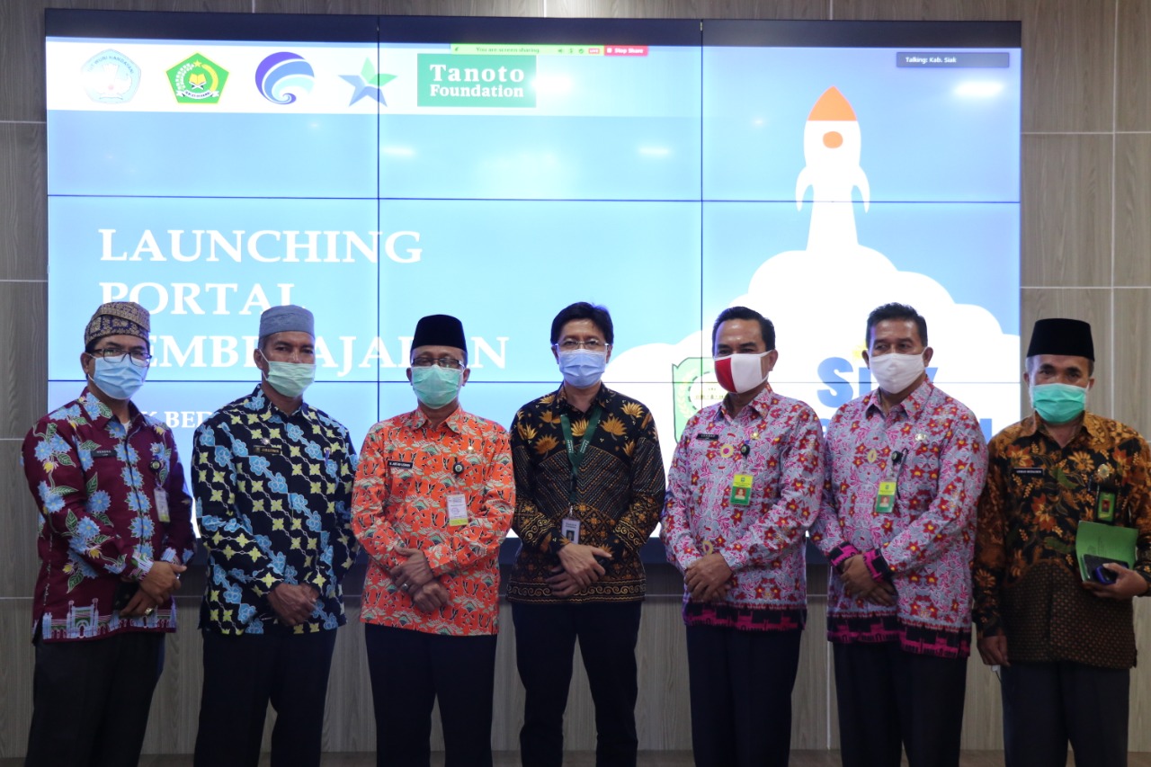 Pemkab Siak dan Tanoto Foundation Launching Portal Pembelajaran Siak Bedelau