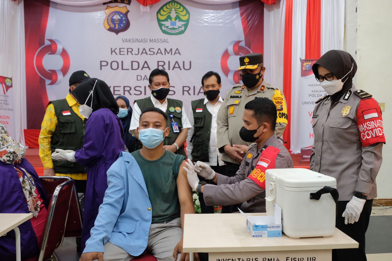 Gandeng Unri, Polda Riau Dorong Percepatan Herd Immunity Kampus