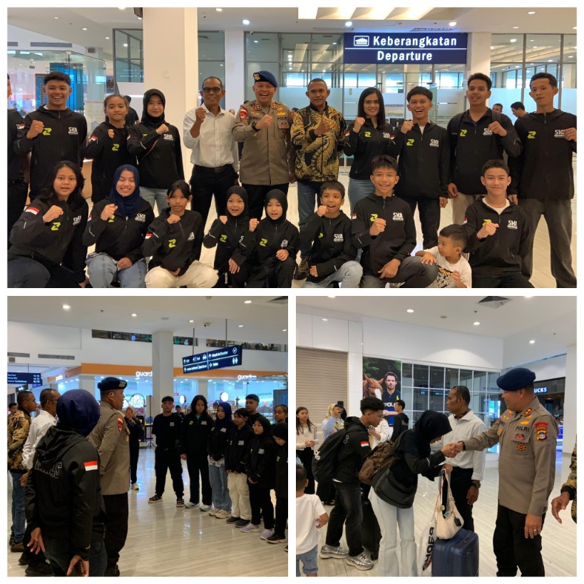 Wakili Dansat Brimob, Wadansat Brimob Polda Kepri Lepas Kontingen INKANAS Ikuti Kejuaraan Internasional di 3 Negara