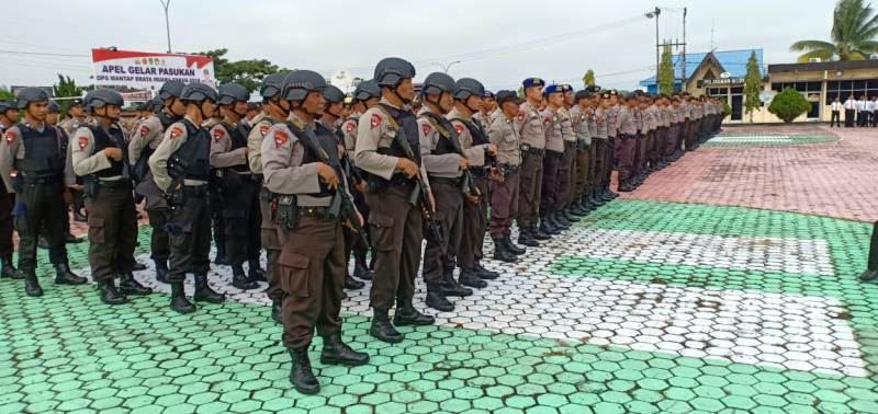 Pengamanan Pemilu, Polres Rokan Hilir Kerahkan 516 Personil