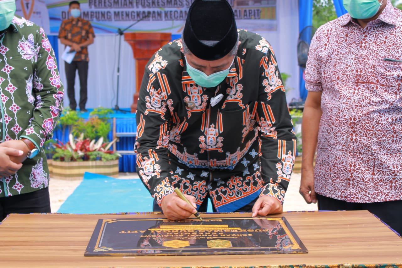 Bupati Alfedri Resmikan Puskesmas Mengkapan Sungai Apit