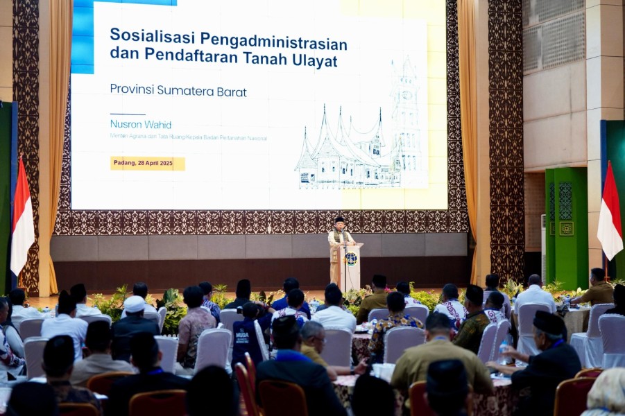 Tegaskan Pentingnya Perlindungan Hak Masyarakat Hukum Adat, Menteri Nusron Dorong Percepatan Pendaftaran Tanah Ulayat di Sumatera Barat