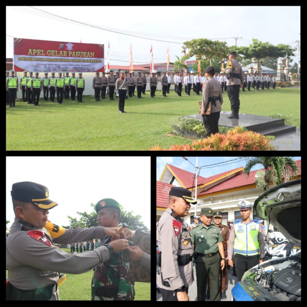 Ditandai Dengan Apel Gelar Pasukan, Polres Pelalawan Laksanakan Operasi Patuh Lancang Kuning 2023