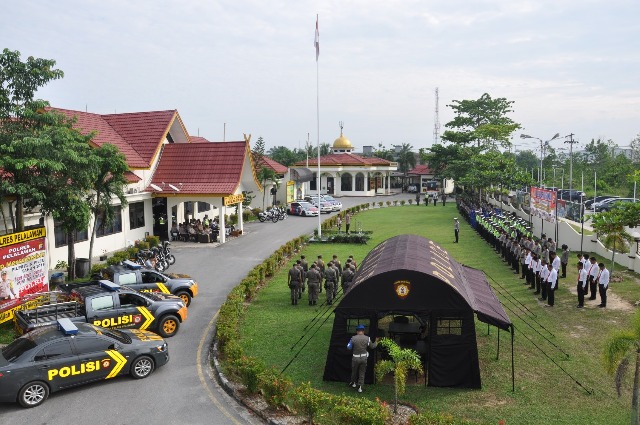 Kapolres Pelalawan AKBP Kaswandi Irwan Sampaikan Amanat Korps Lantas Polri