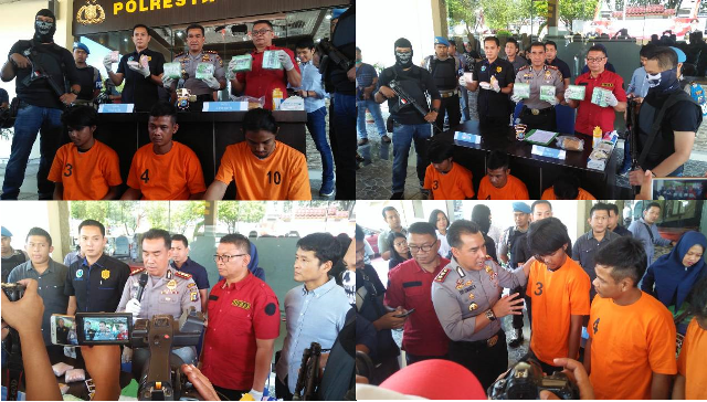 Polresta Pekanbaru Ciduk Tiga Tersangka Tindak Pidana Narkoba