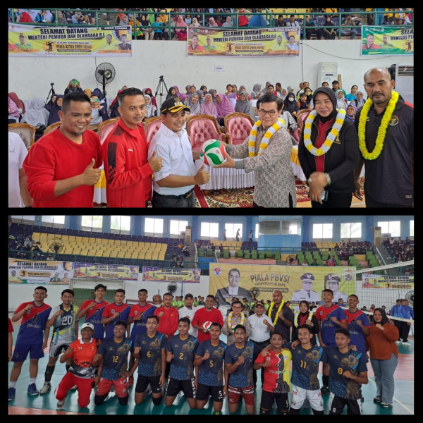 Staf Ahli Menpora Buka Turnamen Bola Volly Tingkat Pelajar SMA/SMK se Kabupaten Pelalawan