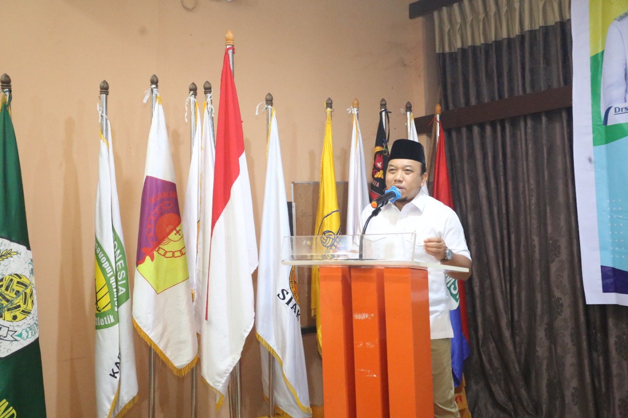 Buka Rakerkab KONI 2021, Husni Merza Berharap Porprov Riau ke XI Dilaksanakan di Siak