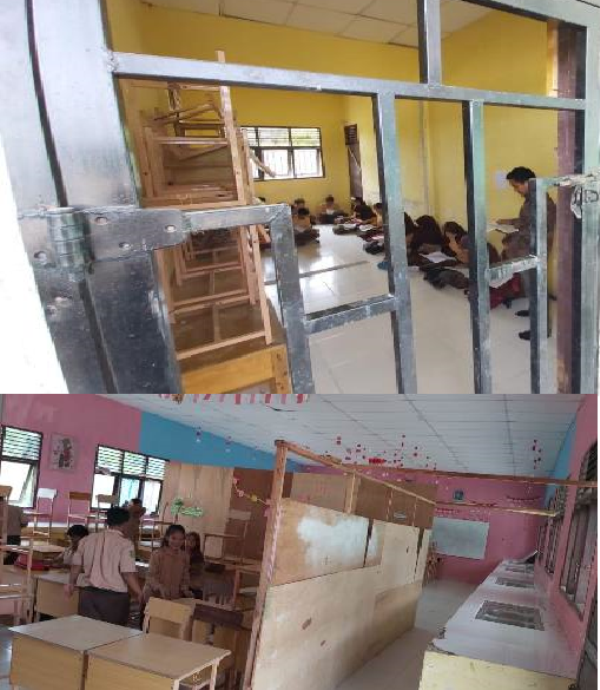 Kekurangan Lokal, Siswa SMAN 4 Tualang Belajar di Lesehan