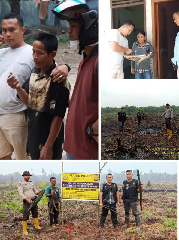 Kabur Setelah Melakukan Pembakaran Lahan di Rokan Hilir, MR Ditangkap di Bandar Seikijang Pelalawan