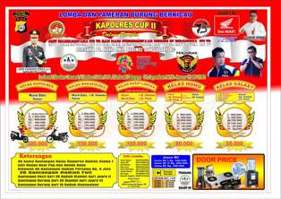 Sambut HUT Kemerdekaan RI Ke-73, Polres Pelalawan Gelar Lomba Burung Kicau Kapolres Cup II