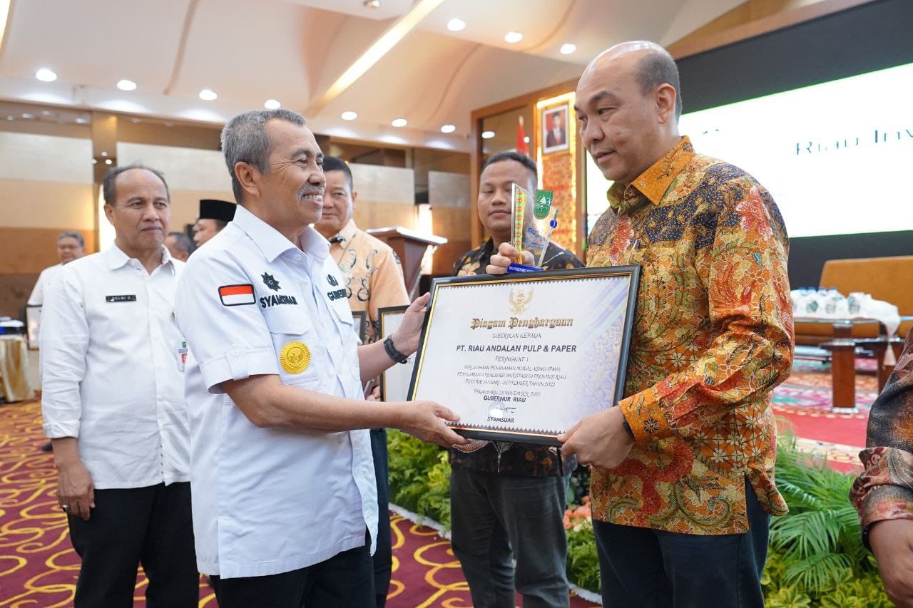 PT RAPP Raih Penghargaan Riau Investment Award 2022