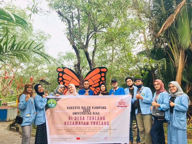 Pengabdian Tim Kukerta Desa Tualang Balek Kampung Kembangkan Objek Wisata Toluk Jangkang 