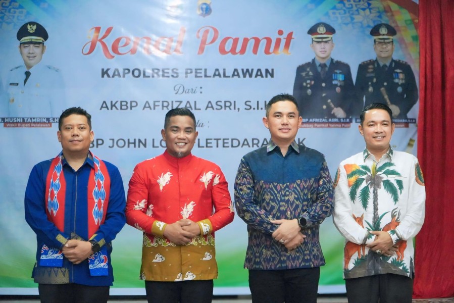 Pemkab Gelar Acara Kenal Pamit Kapolres Pelalawan
