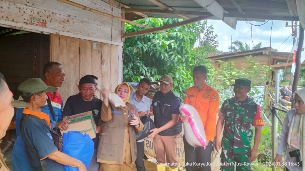 Pertamina EP Pendopo Field Berikan Bantuan Kepada Masyarakat Korban Banjir di Kabupaten Musi Rawas