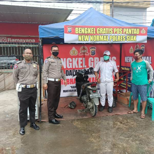 Mau Servis dan Ganti Oli Gratis Dari Polres Siak, Harus Lewat Pospantau Ramayana Dan Lakukan Ini