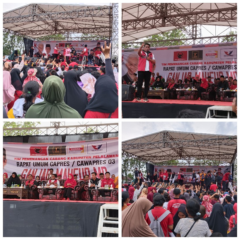 TPC Pasangan Capres/Wacapres 03 Gelar Rapat Umum di Pangkalankerinci, Ajak Masyarakat Coblos Ganjar-Mahfudz