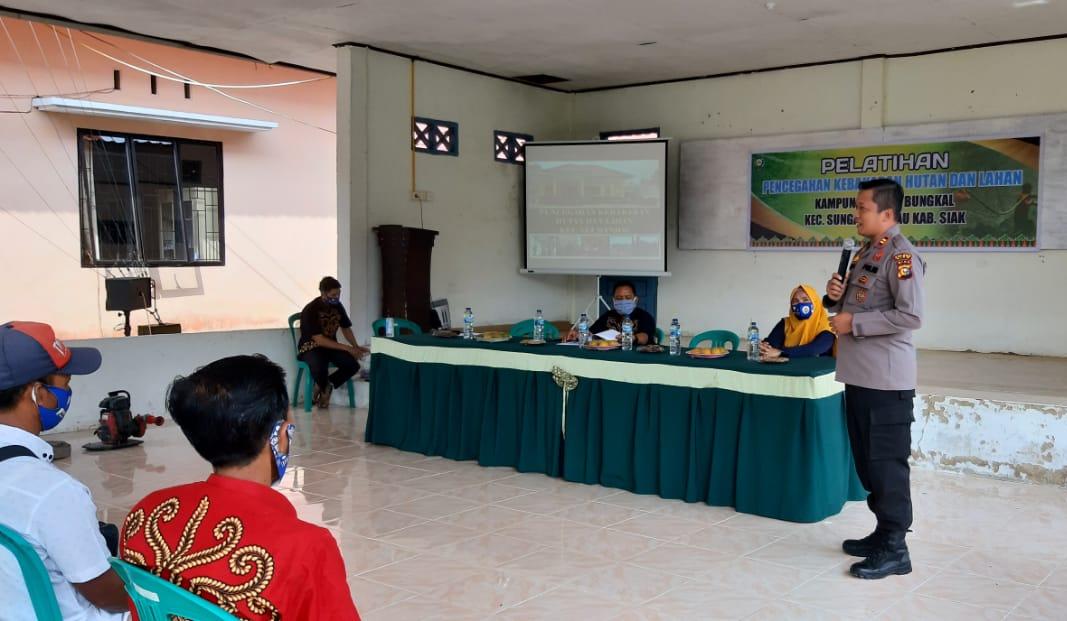 Sosialiasi Karhutla, Siswoyo Sampaikan Dampak Karhutla di Muara Bungkal