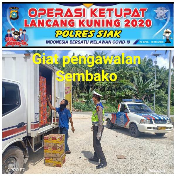 Polres Siak Kawal Mobil Sembako Aman Sampai ke Tujuan