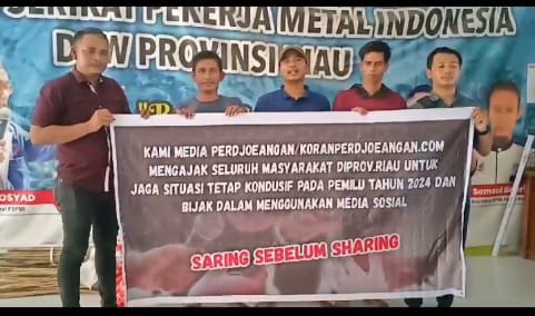 Cegah Kejahatan Digital Jelang Pemilu 2024, Subdit Kamsus Dit Intelkam Polda Riau Gandeng Media Perdjoeangan (media F.SPMI) Riau