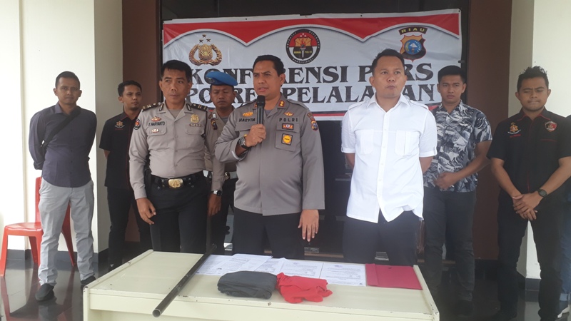 Polres Pelalawan Perss Release Kasus Penganiayaan dan Pengroyokan