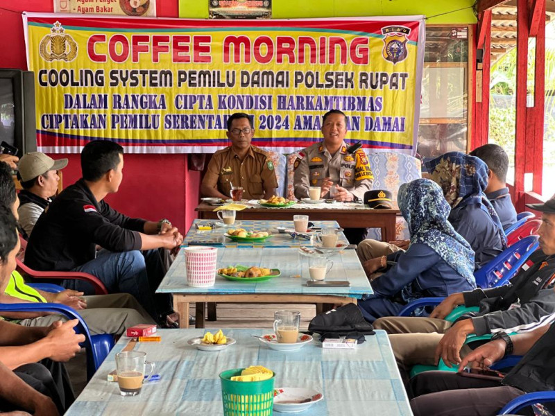 Polsek Rupat taja Coffe Morning di Desa Parit Kebumen