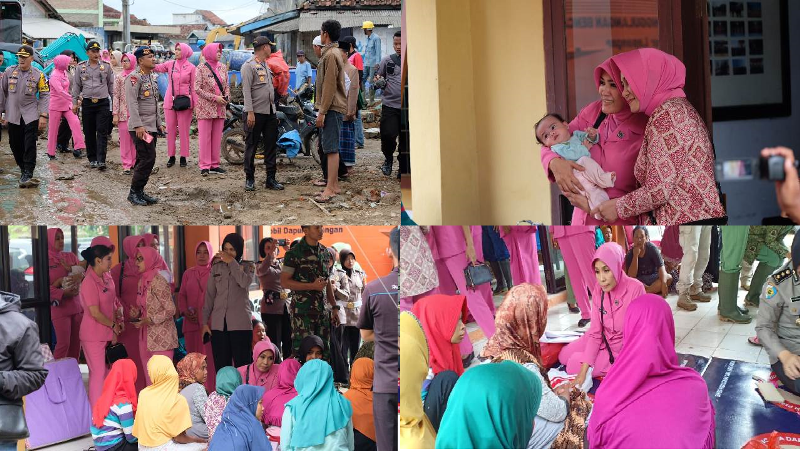 Ketua Bhayangkari Daerah Banten, Berikan Bantuan kepada Warga di Kecamatan Sumur
