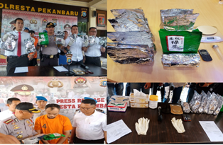 Sat Narkoba Polresta Pekanbaru Berhasil Amankan Shabu Seberat 4 Kg Lebih
