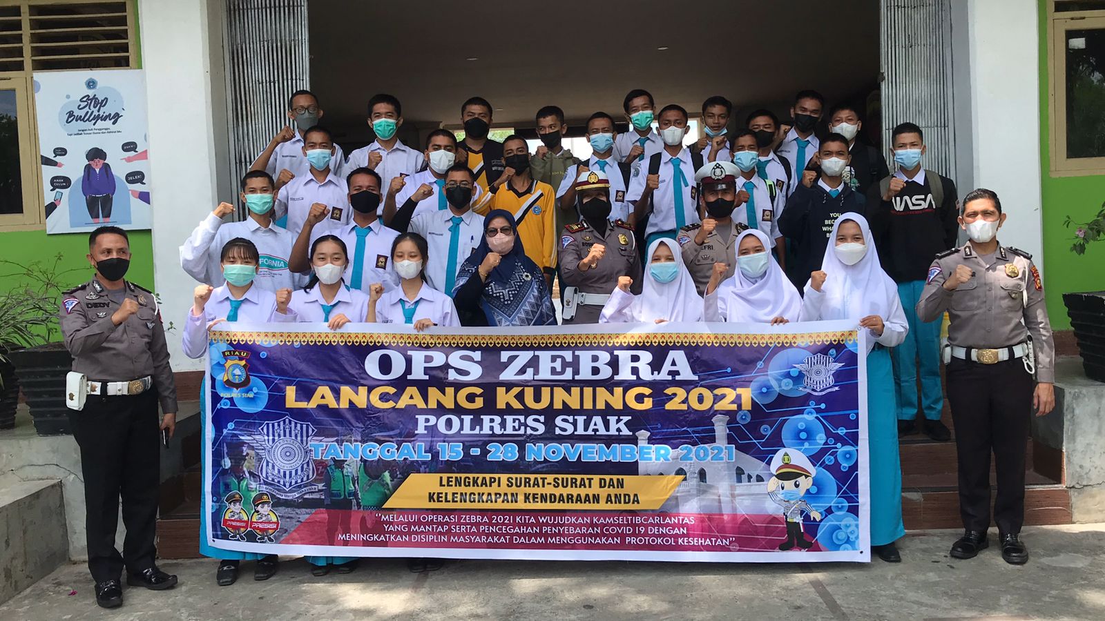 Operasi Zebra Lancang Kuning 2021 Satlantas Polres Siak Lakukan Penyuluhan  ke Sekolah-sekolah