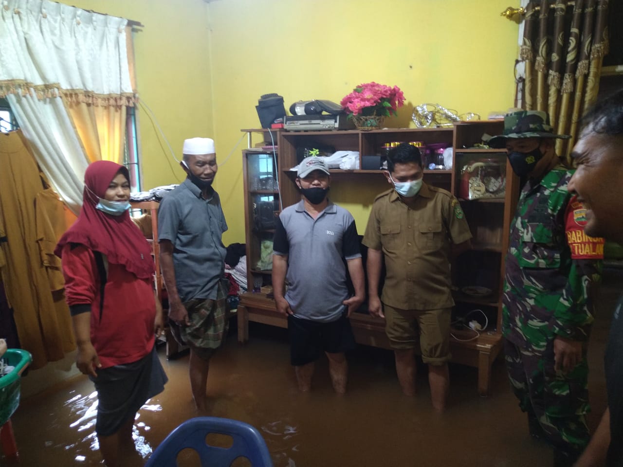 Curah Hujan tinggi, Ratusan Rumah di Tualang Terendam Banjir