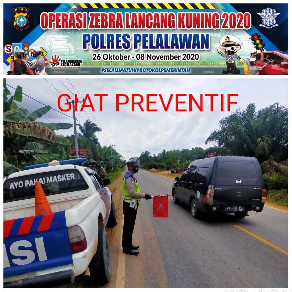 Giat Preventif Pos Lantas Ukui Sat Lantas Polres Pelalawan