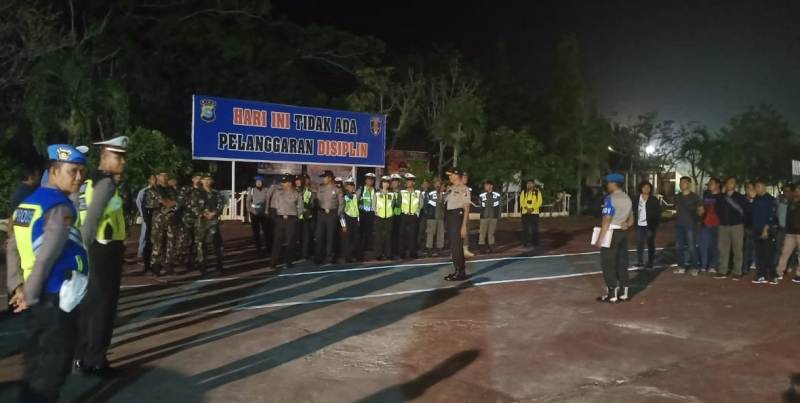 Polres Inhu Bersama TNI Dan Satpol PP Laksanakan Patroli Bersama