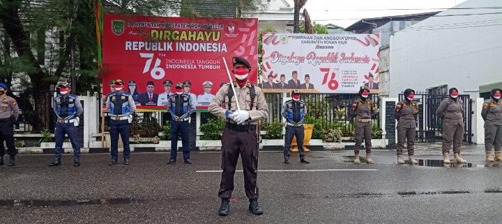 HUT RI Ke-76 Di Rohil Kanit Reskrim Polsek Bangko Iptu Jonera Putra, Jadi Komandan