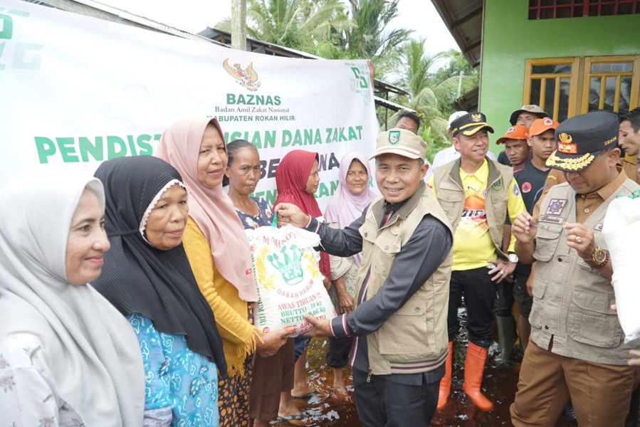 Siaga Banjir ,Wakil Ketua DPRD Rohil Basiran Nur Efendi : Kondisi Banjir Masyarakat Agar Waspada !