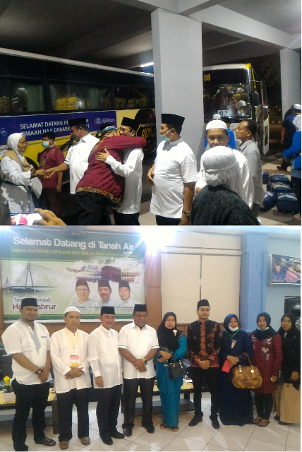 Wakil Bupati Dan Sekda Sambut Kepulangan Jemaah Haji Rokan Hilir di Batam