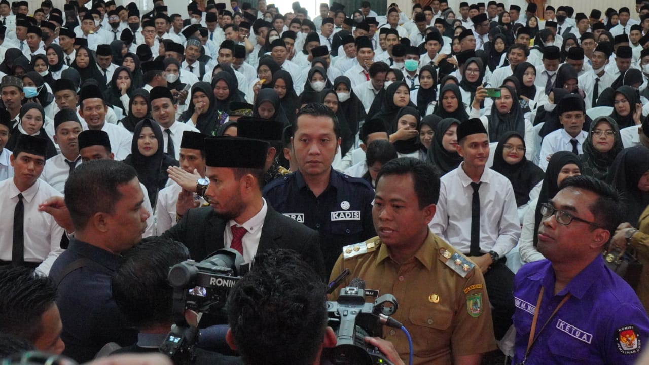 KPU Rohil Lantik 552 PPS ,Wabup Ingatkan PPS Jaga Integritas & Saling Berkoordinasi