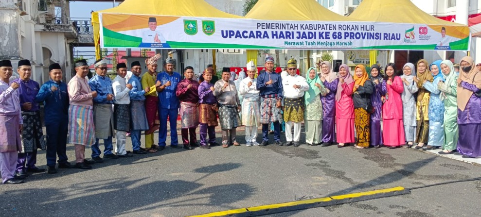 Merawat Tuah, Menjaga Marwah, Hari Jadi Riau Ke 68, Sekda Rohil Sampaikan Amanat Gubri
