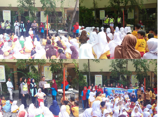 Wakapolresta Bersama Unit Lantas Dan Tim Jum'at Barokah Laksanakan Police Go To School