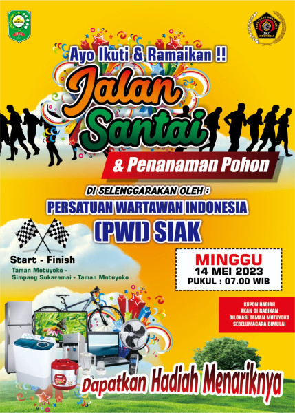 Jalan Santai PWI Siak Bertabur Hadiah Menarik