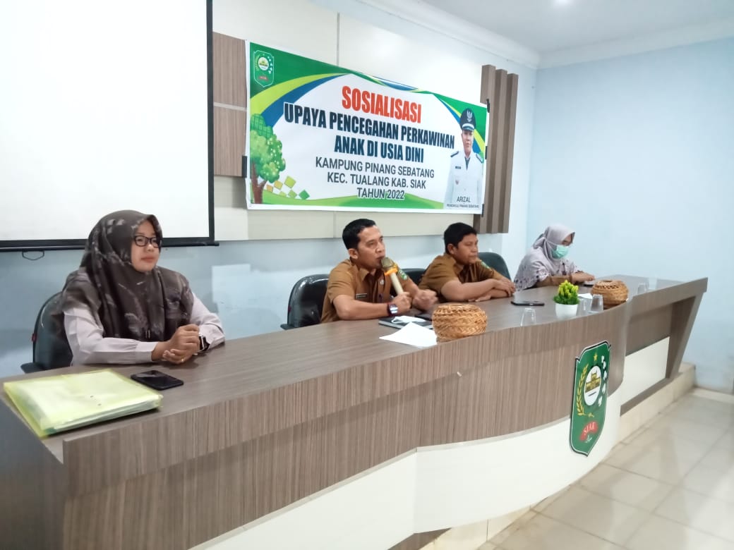 Pemcam Tualang Apresiasi Pinang Sebatang Lakukan Sosialisasi Pencegahan Pernikahan Usia Dini